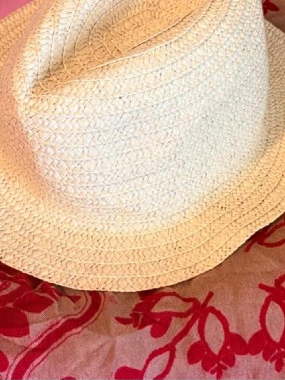 Woven Straw Sun Hat - Natural Cream